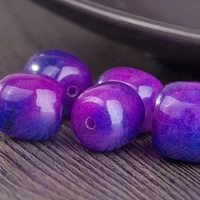 15 pieceslot barrel shape beads deep purple night natural stone beads for jewelry diy bracelet accessories jewelry necklace