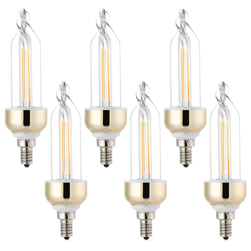 6pcs/set Modern Lighting Fixtures Living Room Candle Light Bulb Chandelier Decorative Led Lamps Energy Glass | Освещение