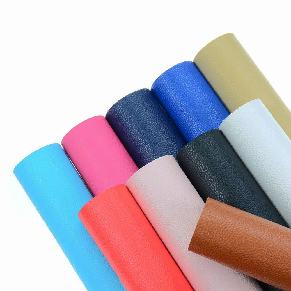 10pcs A4 Mixedcolor1 Сплошной цвет A4/A5 Личи Текстура зерна искусственная кожа ткань листы хлопок обратно для сережек волос банты, повязка на голову, бумажник решений - Цвет: 10pcs A4 Mixedcolor1