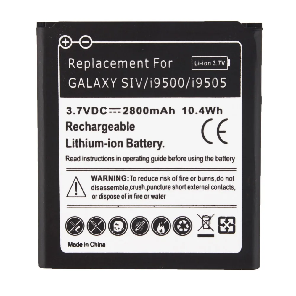 2x2800mAh Замена телефона литий-ионная батарея для Samsung Galaxy SIV S4 i9500 сотовый телефон