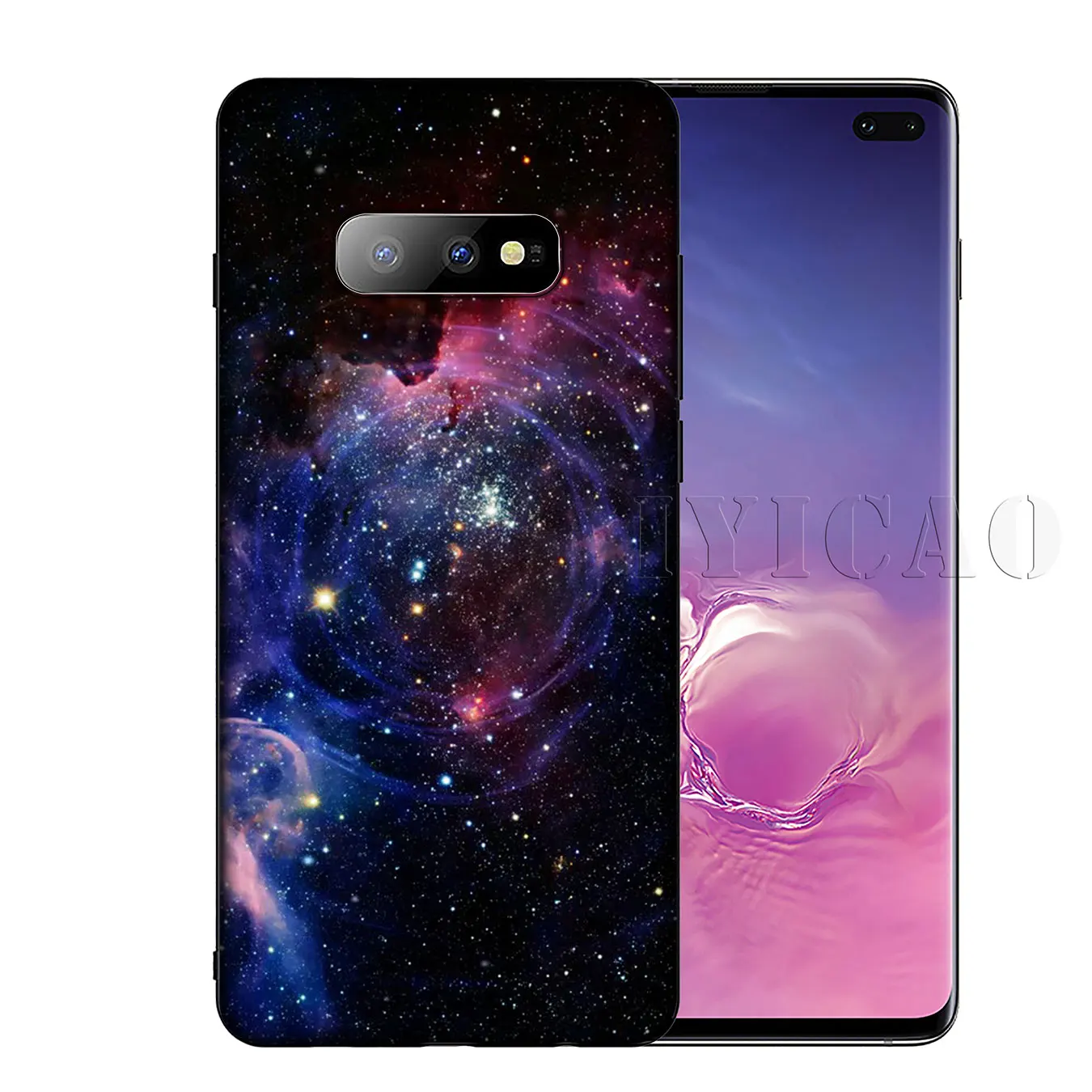 IYICAO Purple Space Star Soft Silicone Phone Case for Samsung Galaxy S20 Ultra S10 Lite S9 S8 Plus S6 S7 Edge S10e Cover |