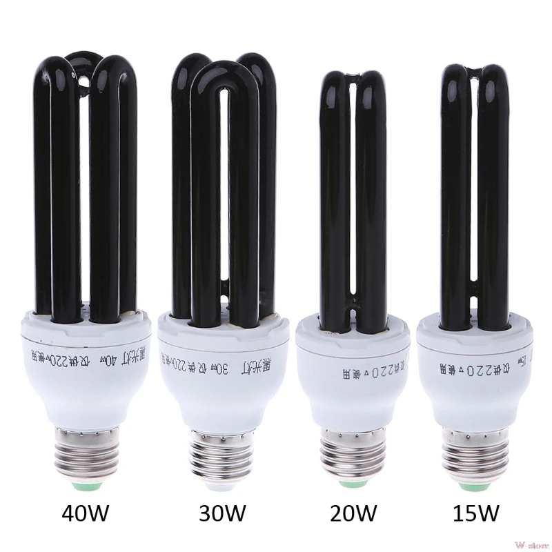 E27 15/20 Вт, 30 Вт, 40W УФ-ультрафиолетовые люминесцентные черный светильник CFL светильник Лампа 220V W-магазине Oct11_C