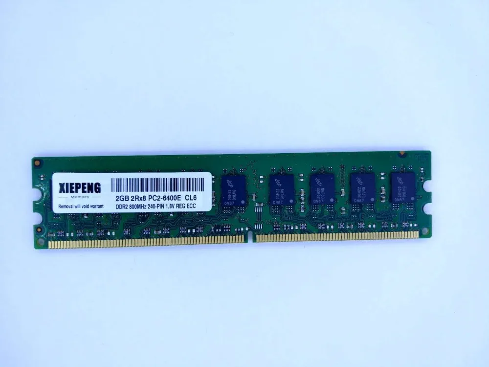 Серверная оперативная память 4 Гб DDR2 800 МГц 2 2Rx8 PC2-6400E Небуферизованная ECC для