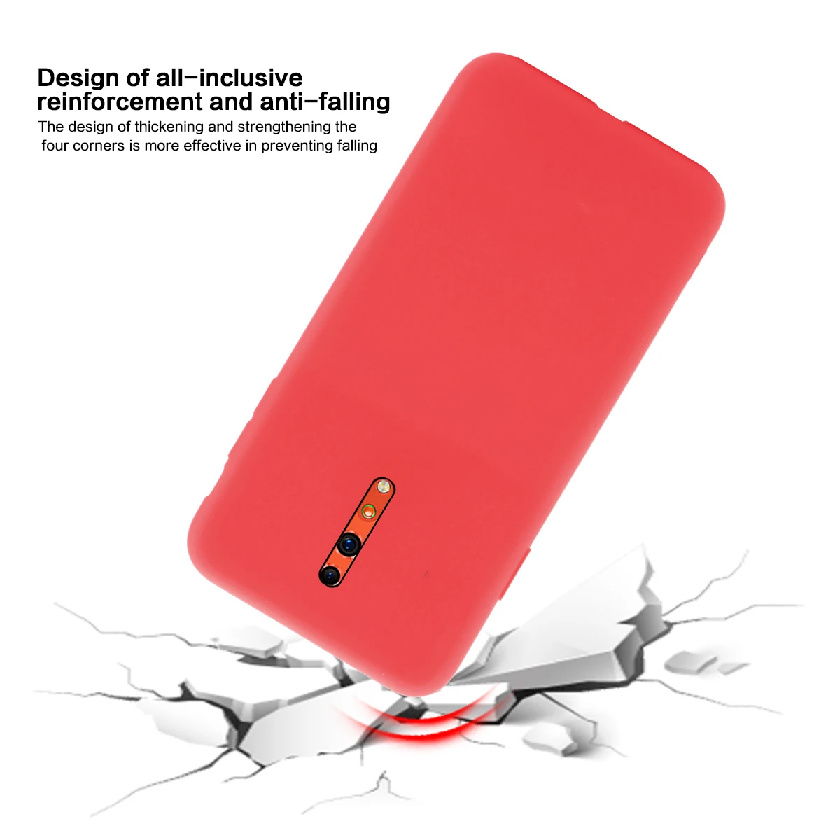 Тонкий ТПУ чехол для телефона Oppo Reno Z/Realme X/Realme C2/K3 яркие цвета противоударный