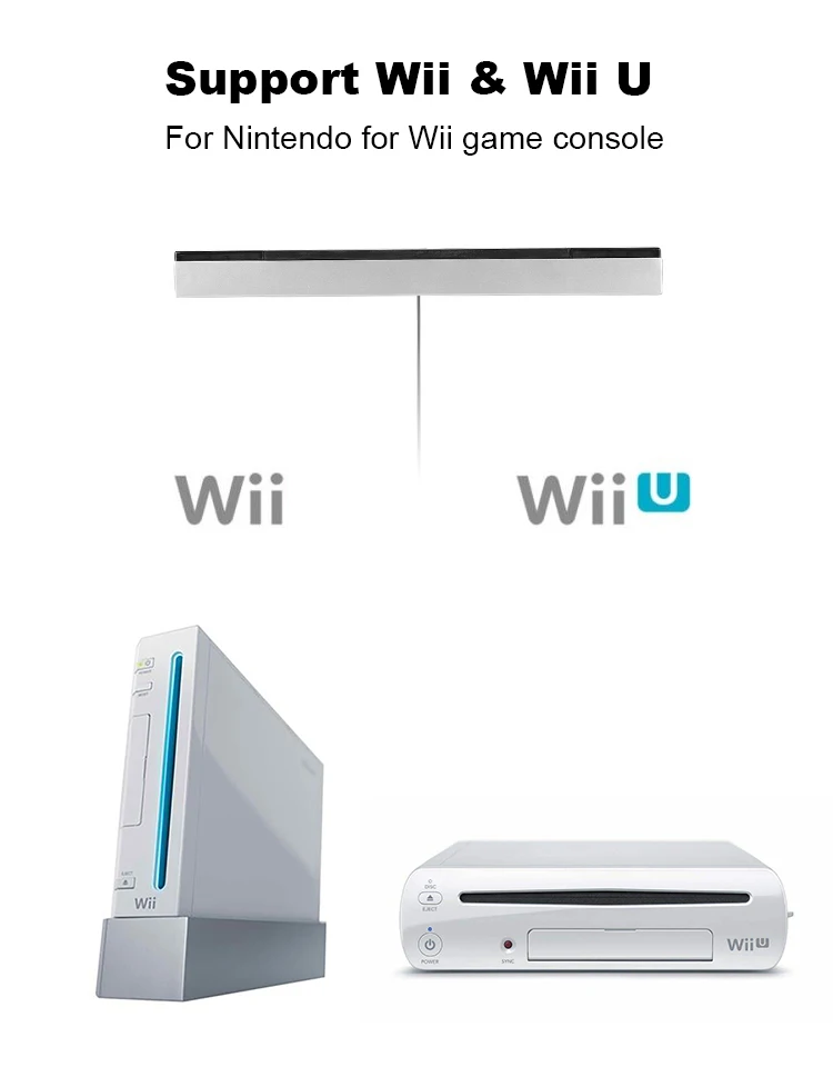 1 шт. Проводной инфракрасный датчик движения Singal Ray для nintendo wii для игровой консоли wii и поддержка четырех игроков