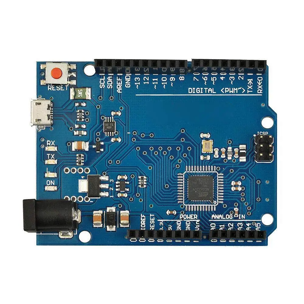 Макетная плата Leonardo R3 с микроконтроллером Atmega32u4 макетная USB-кабелем совместимая