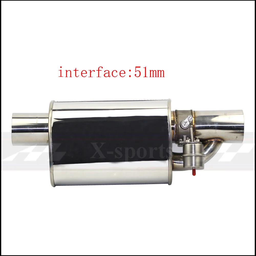 valve Mufflers 51mm Автомобильный выхлопной трубы вакуумный насос переменный глушитель клапана дистанционного управления из нержавеющей стали универсальный ID 51 мм 63 мм 70 мм 76 мм плоская форма - Цвет: valve Mufflers 51mm