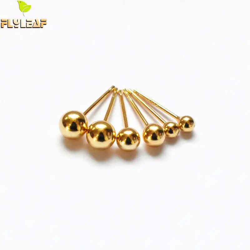 

Серьги-гвоздики женские из серебра 925 пробы, 18 К