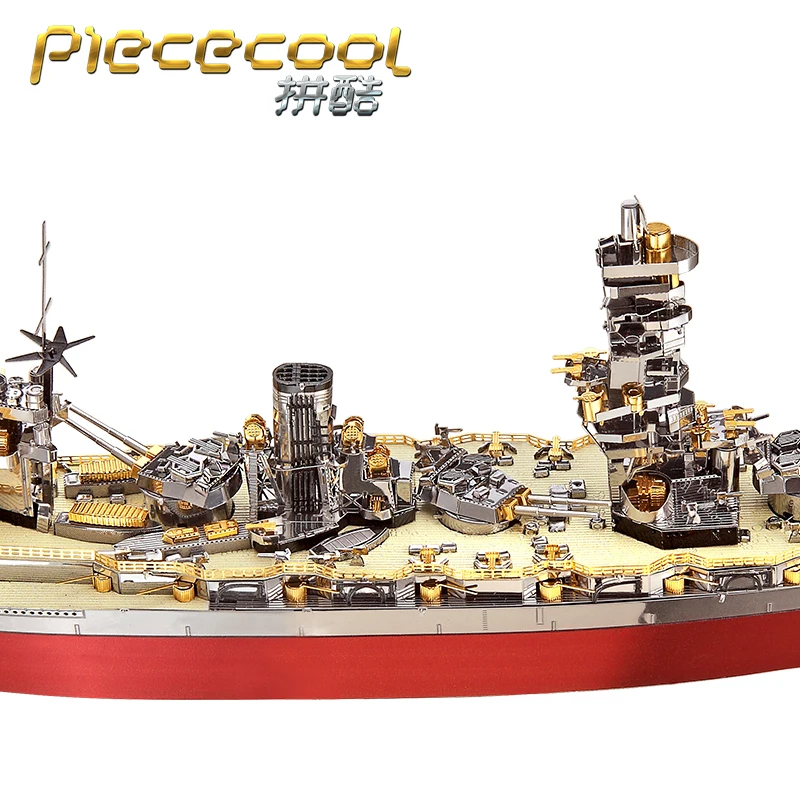FUSO BATTLESHIP Piececool P127 RSG 329 деталей 3 листа металлическая сборка модель 3D пазлы игрушки