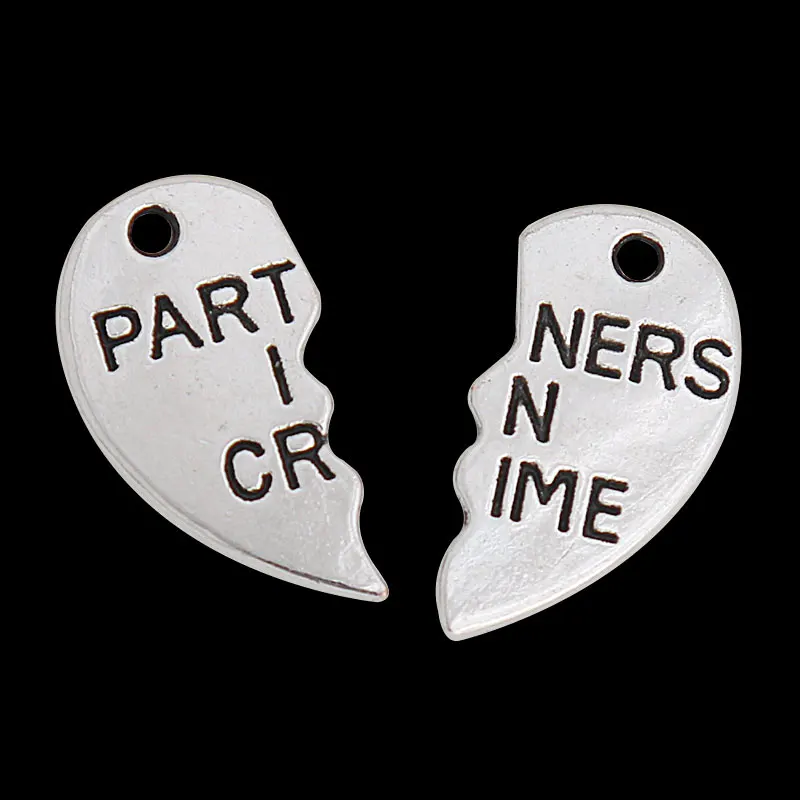 Подвеска в виде сердца RAINXTAR из сплава античном стиле серебряного цвета 19*20 мм AAC749