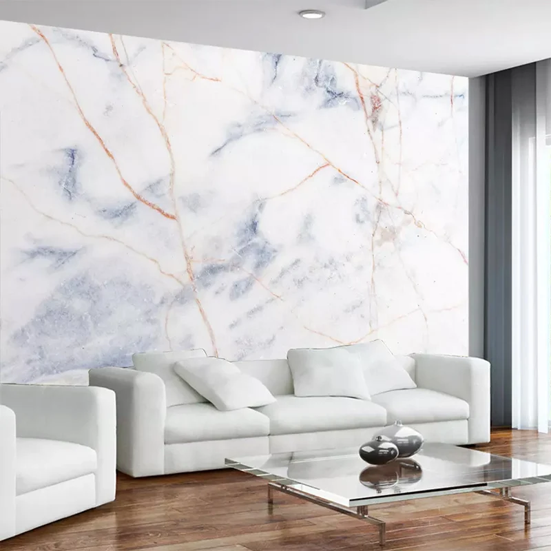 Custom Wall Cloth Modern Nordic Jazz White Marble Mural Wallpaper Living Room TV Bedroom Background Decoration 3D Fresco | Обустройство