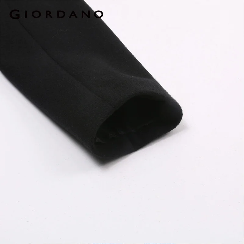 Giordano мужское шерстяное пальто средней длины выполненное в однотонном оттенке