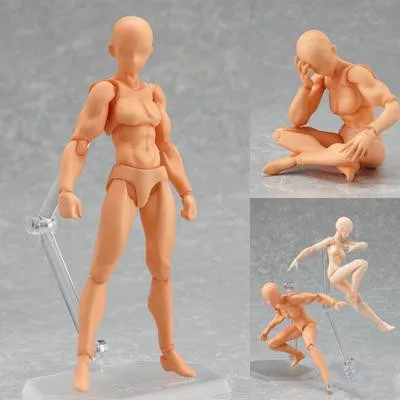 2 Style Body Chan Kun Pale Gray Color 13cm Figma bjd SHF Ferrite PVC Action Figure Sketch Model Toys | Игрушки и хобби