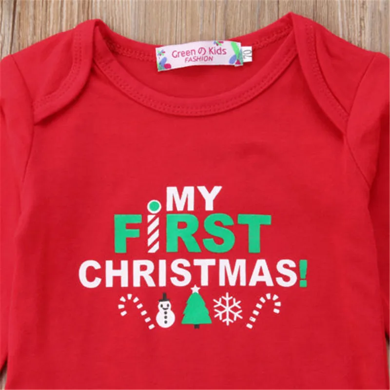Комбинезон для новорожденных девочек с надписью My 1st Christmas нарядная юбка повязка