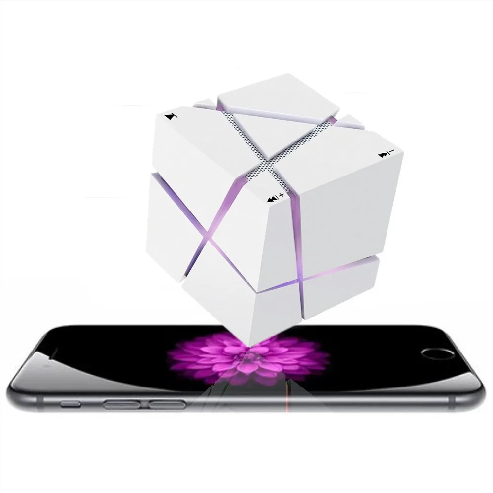 Queenview Портативный Hi-Fi Bluetooth динамик светодиодный Cube Altavoz стерео динамик s Super Bass Caixa de Som звуковая коробка Громкая связь для телефона