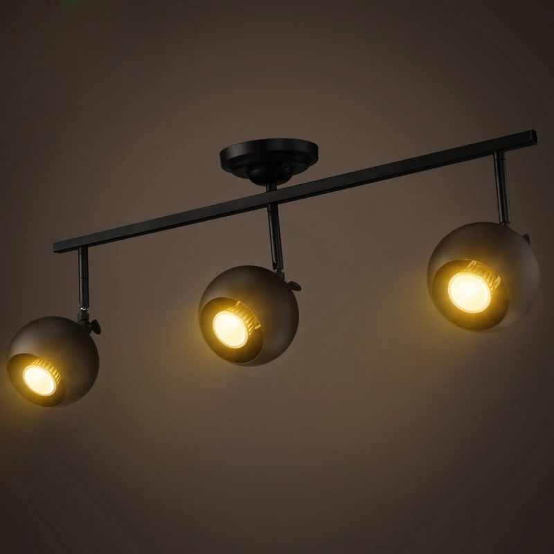 Промышленный Ретро Лофт трек светильник RH Американский светодиодный железный