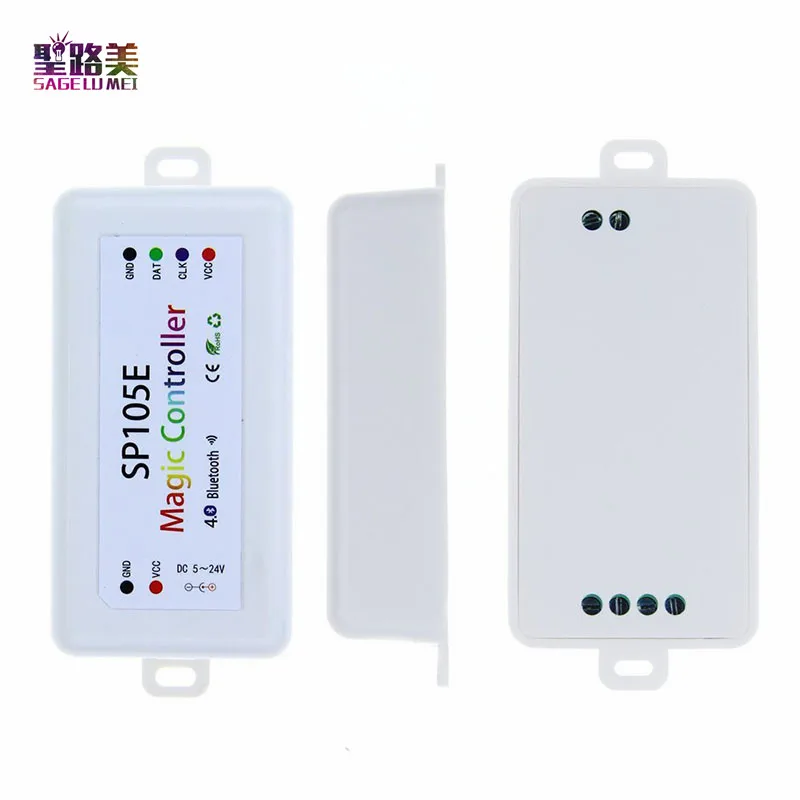 Встроенный светодиодный контроллер SP105E Bluetooth SPI для всех типов пикселей IC WS2801 WS2811