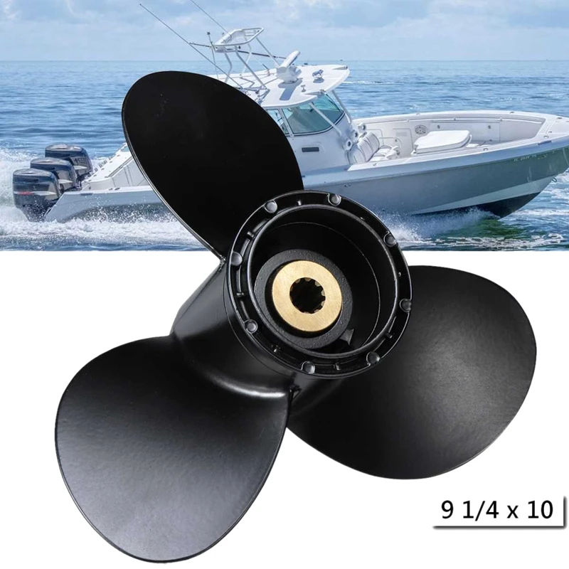 Ship Engine Outboard Propeller Aluminum Alloy 3-Bladed Rotary Paddle 58100-93733-019 For Suzuki 8-20Hp 9 1/4 X 10 | Автомобили и