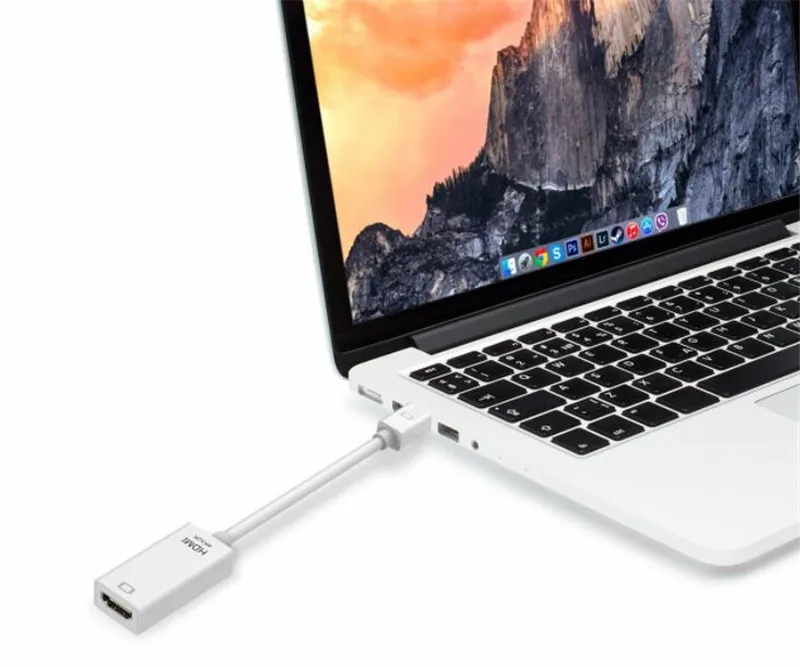 Горячая продажа 4K * 2K Высокое разрешение Мини DP DisplayPort к HDMI Женский адаптер для Apple