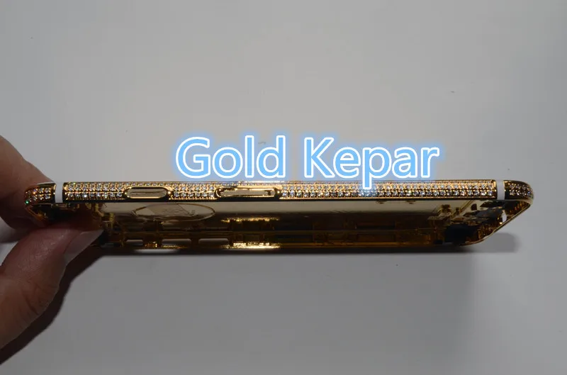 Для iPhone 6 4,7 дюйма 24 K золотой корпус с боковым/верхним/нижним/кристальным 24 k золотой корпус для Iphone6 4,7 inchfor