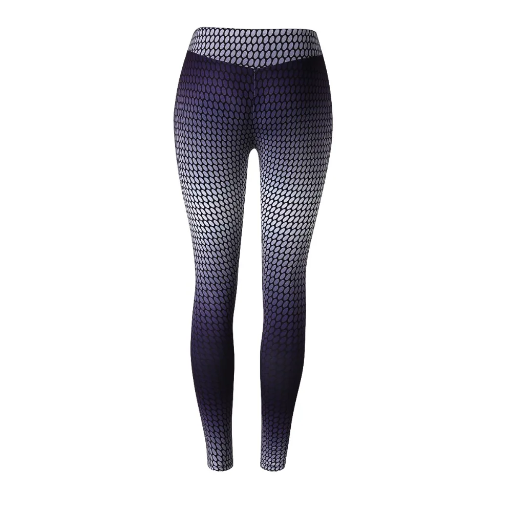 Штаны для йоги с принтом женские спортивные Леггинсы эффектом пуш ап фитнеса