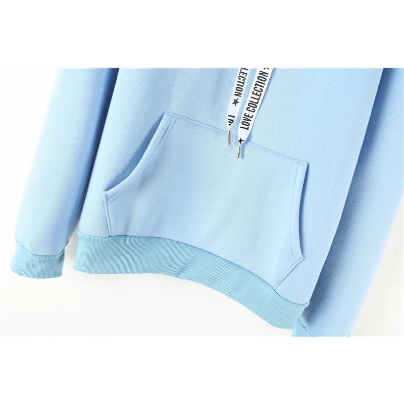 Женская толстовка с капюшоном синяя желтая Лоскутная карманами|Женские