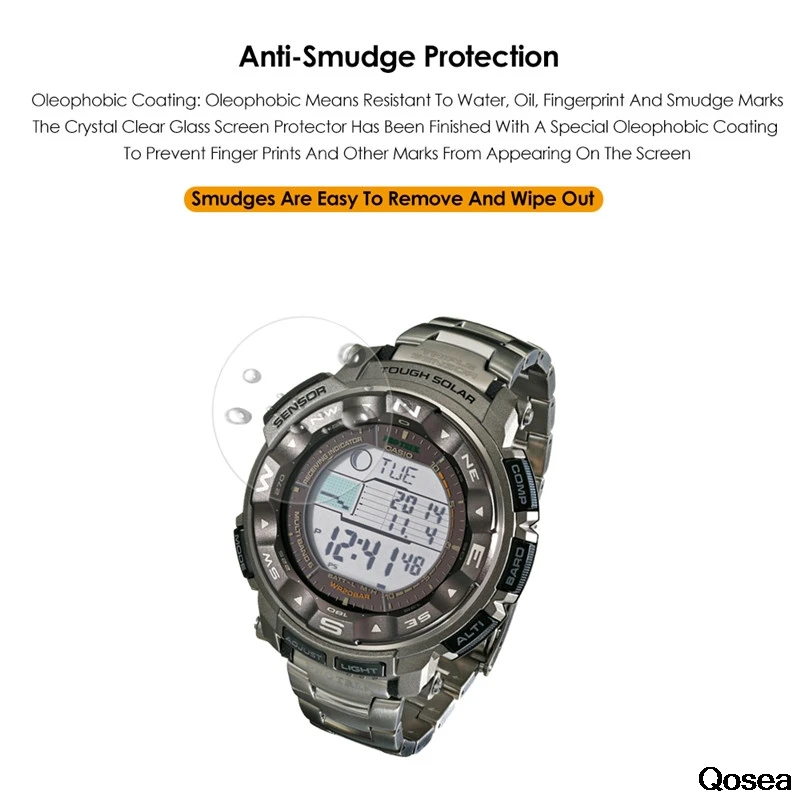 Qosea закаленное стекло для Casio PRW-2500 Amazing H+ Pro Взрывозащищенная 9H прозрачная защитная пленка для экрана для Casio 2500 9H Премиум пленка