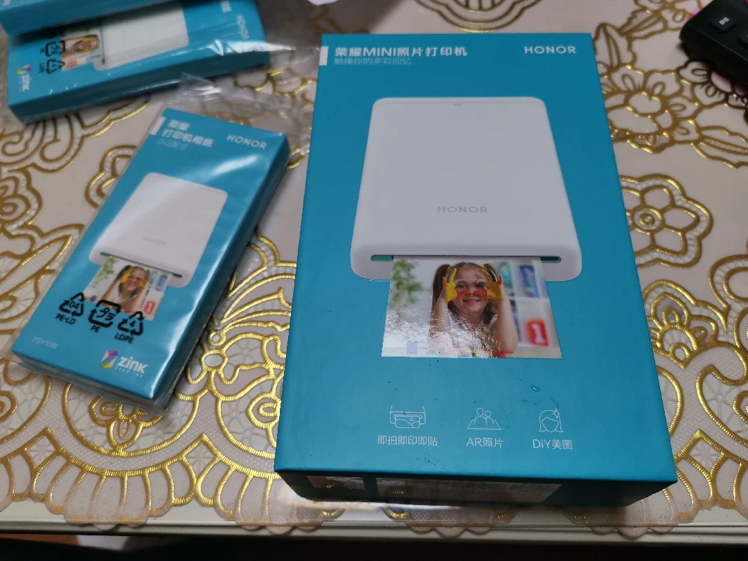 huawei Zink Карманный фото принтер бумага AR Honor Мини карманный принтер 300 точек/дюйм портативный Bluetooth 4,1 Поддержка DIY Share 500