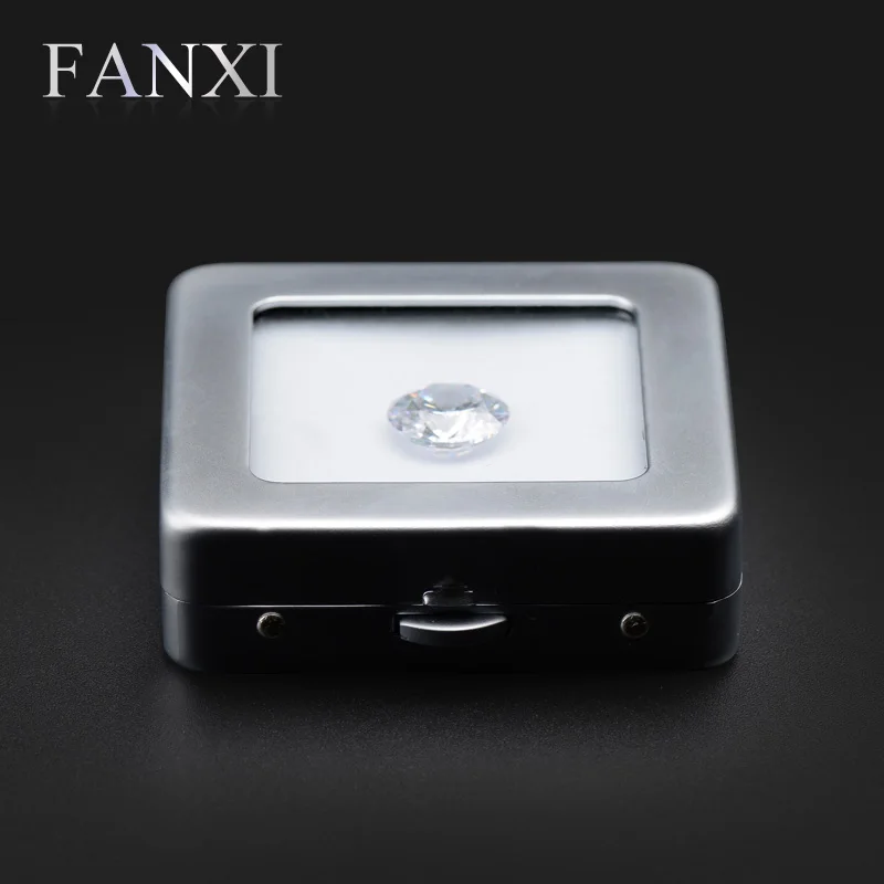 FANXI Новая черная или Серебряная коробка для демонстрации бриллиантов
