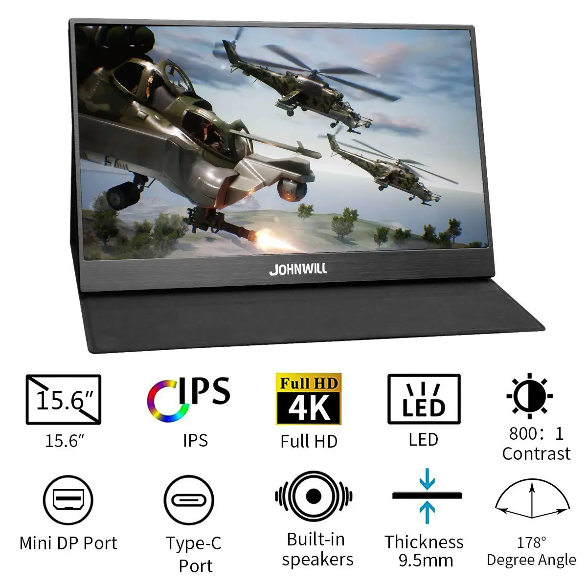 18,4 дюймов FHD 3840X2160 4K ips портативный игровой монитор для игровых консолей PS3 PS4 Macbook 13," Мини ПК компьютер с USB-C портами