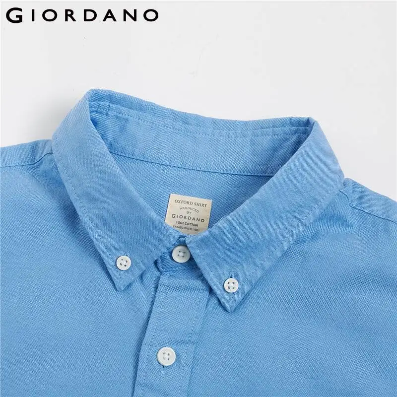 Giordano Для мужчин рубашка без застежек остроносые свободная футболка с коротким