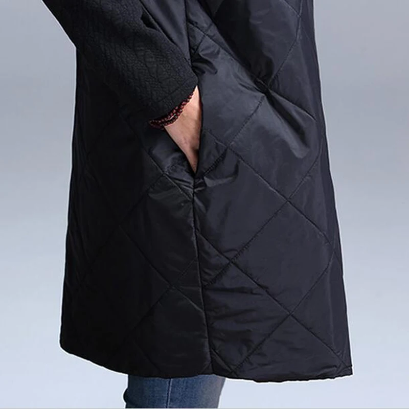 2017 модное весенне осеннее свободное прямое платье в стиле пэчворк цвет черный