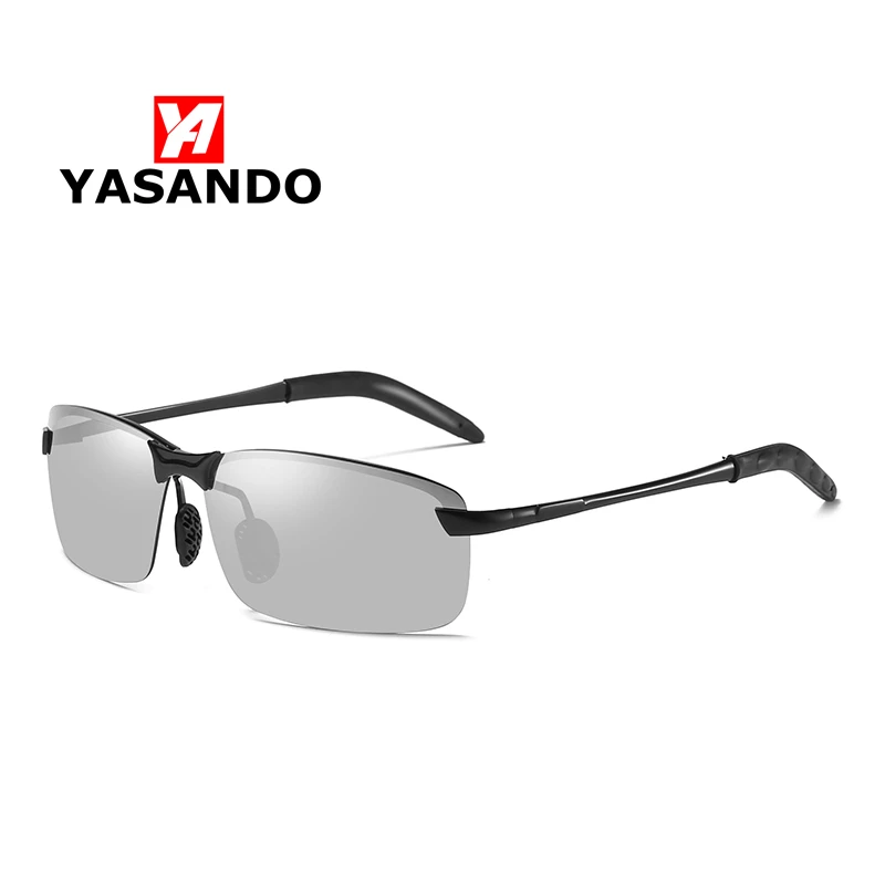 YASANDO 2019 поляризованные солнцезащитные очки мужские Прямоугольная оправа из