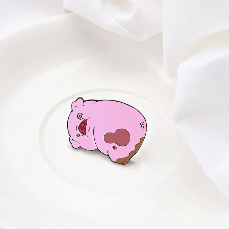 Свинка штифты животных батты Броши коллекция милые ювелирные изделия Kawaii