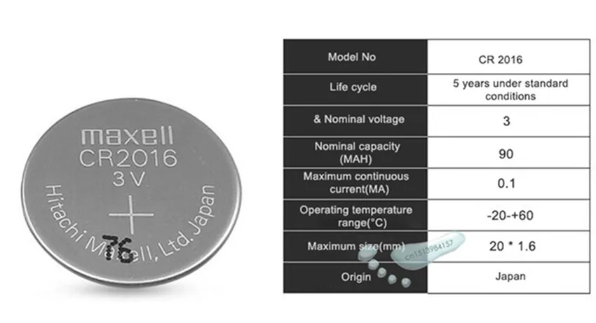 5 шт. оригинальный бренд maxell новый аккумулятор cr2016 3 в кнопки батареи для монет