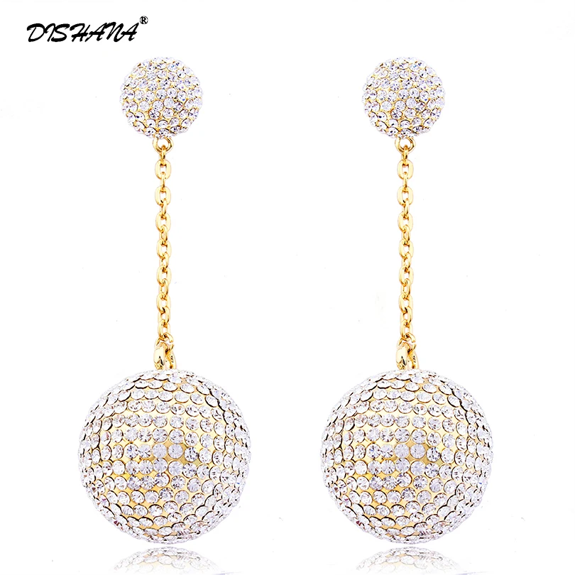 Круглые новые Брендовые украшения женская серьга золотистого цвета элегантные