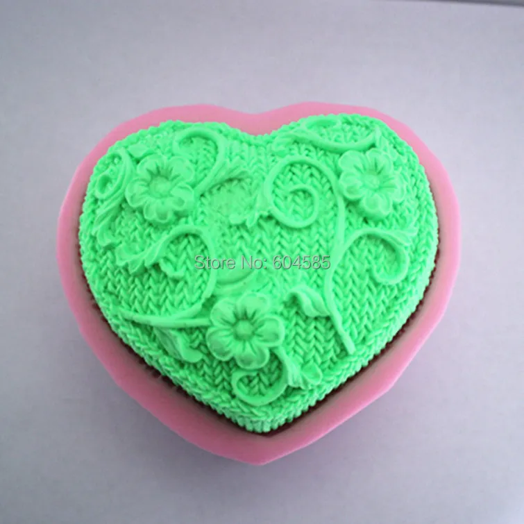 3D силиконовые формы для мыла в виде сердца помадки шоколадные украшения тортов