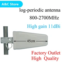 high gain 11dbi 8002700mhz n female log periodic outdoor antenna for cdmagsm dcs aws wcdma lte signal booster free shipping