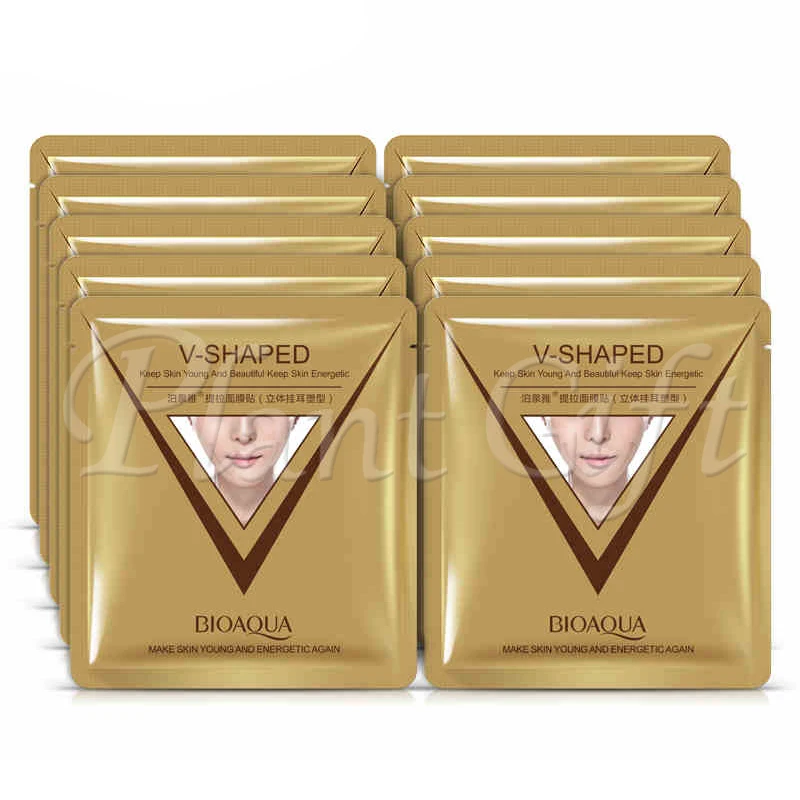 8 шт. * 40 г листовая маска уход за лицом V образная подтягивающая коллагеновая для