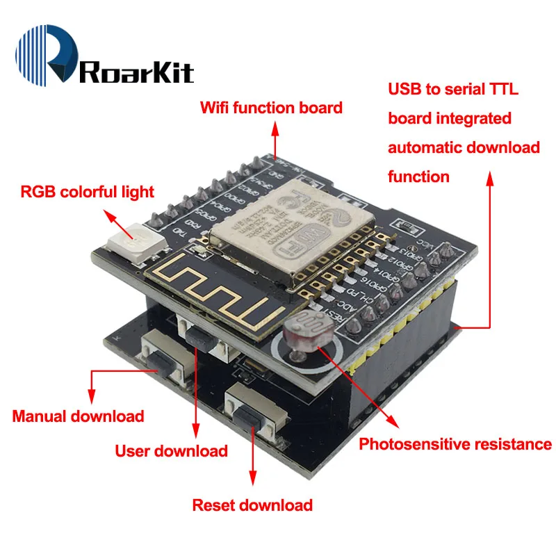 ESP8266 ESP 12F ESP12F CH340 WIFI серийная плата разработки Witty Cloud MINI Nodemcu USB для TTL Micro модуль