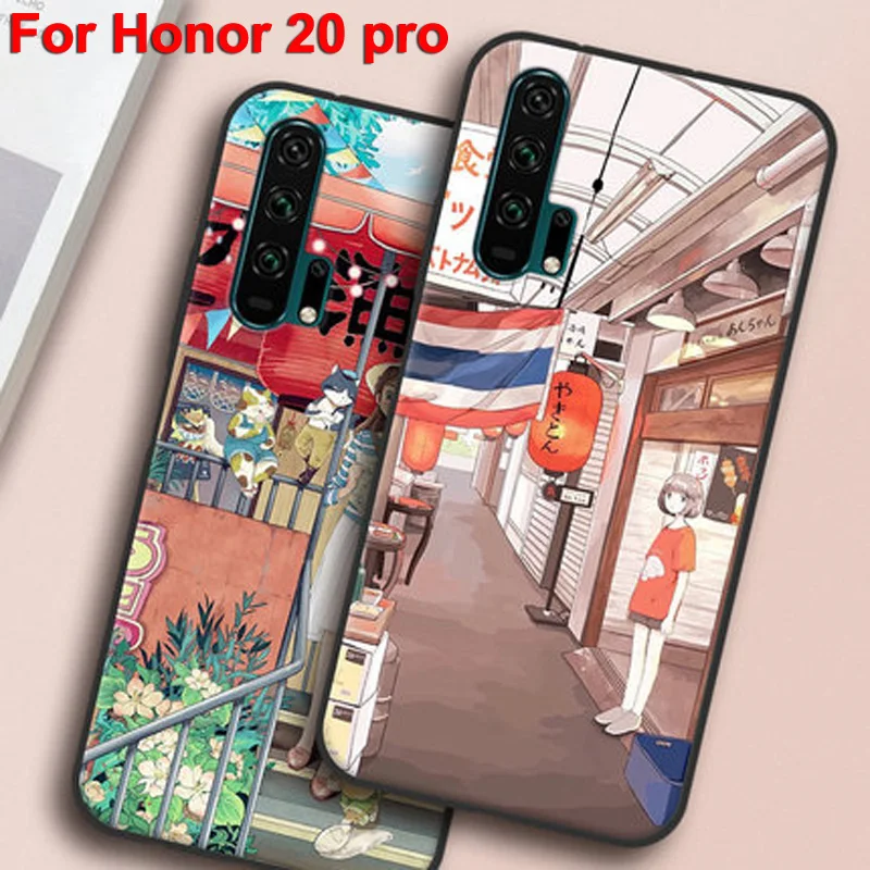 Чехол-бампер для huawei Honor 20 Pro, чехол YAL-AL00 девочки, цветок, мягкий силиконовый чехол из ТПУ для телефона huawei Honor 20Pro, задний чехол s