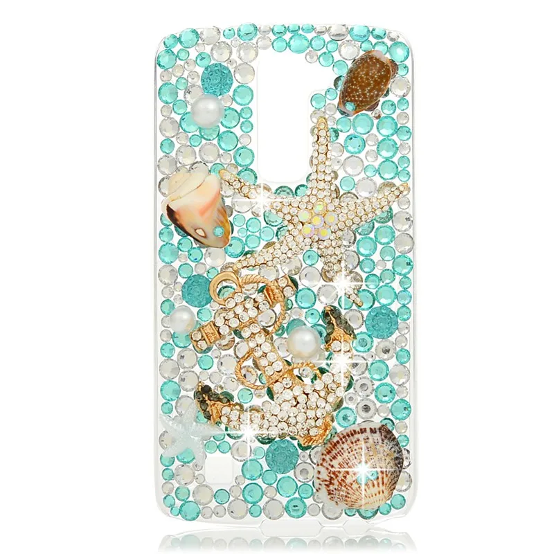 Mavissdiary 3D ручной работы со стразами diamond чехол для LG K10 5.3 дюймов Starfish якорь телефон