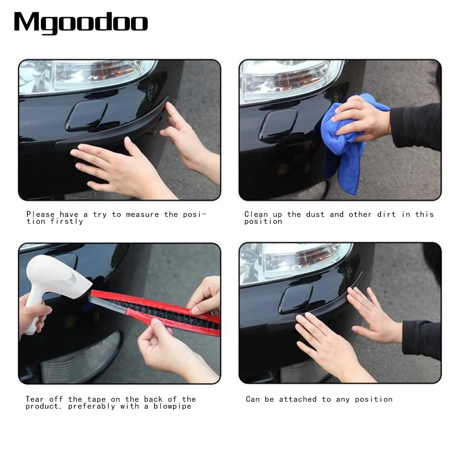 2 шт. резиновые защитные наклейки для бампера автомобиля|door guard|car bumper protectorbumper