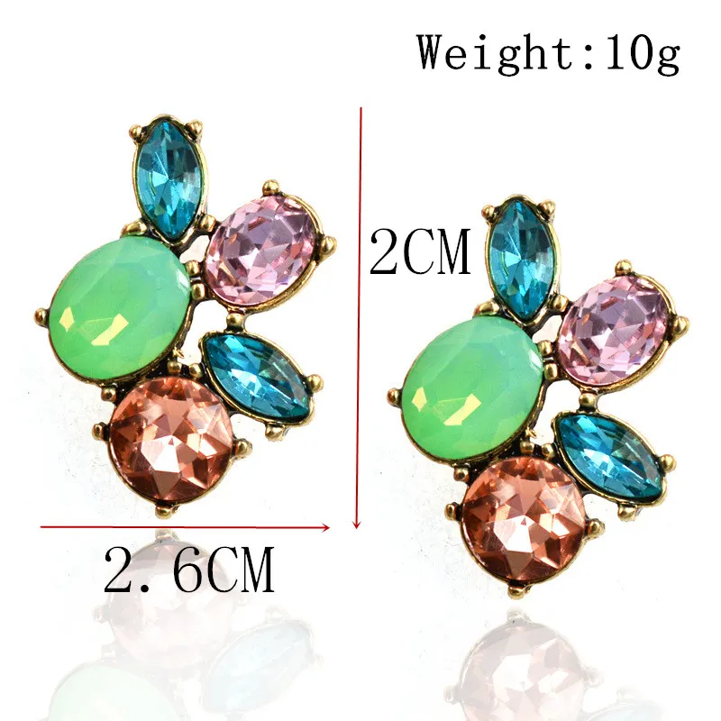 Горячая Мода Преувеличенные дорогостоящие флуоресцентные цветные Серьги