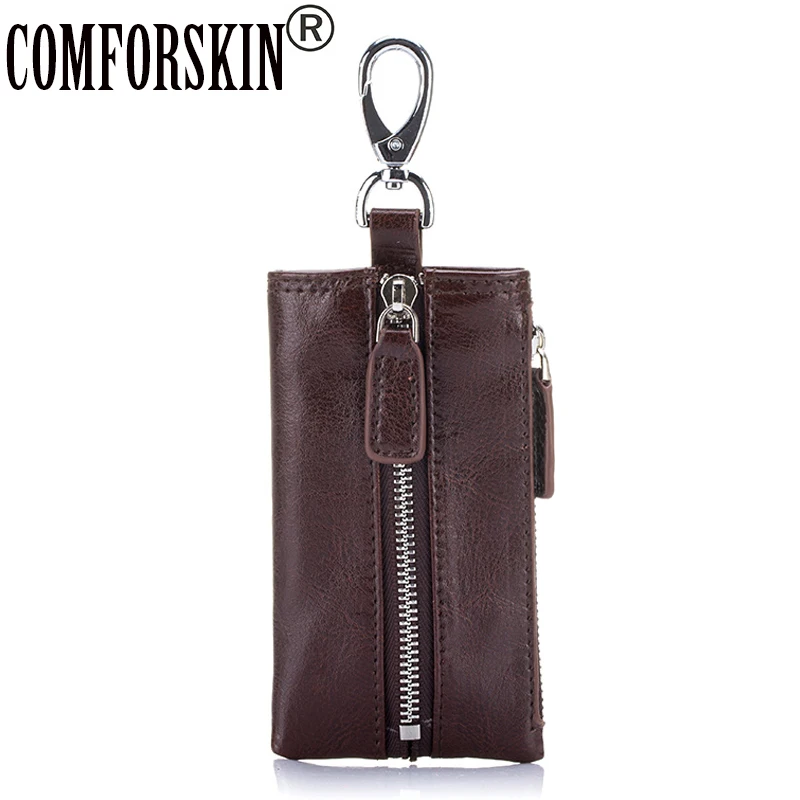 COMFORSKIN Новые поступления ключницы многофункциональные ключницы разделенный кожаный держатель для ключей горячая полоса дизайнерские футляры для ключей