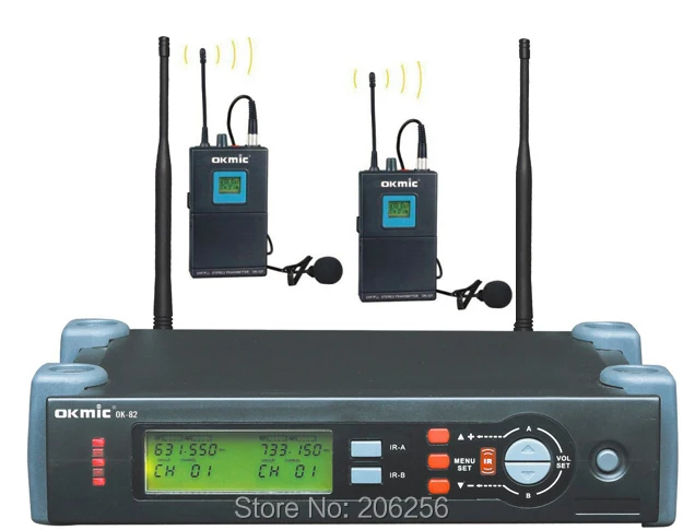 Новый высококачественный двойной петличный микрофон OK 82 хит продаж беспроводной
