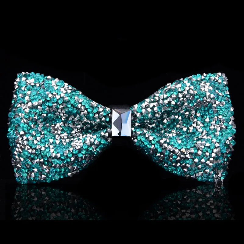Новая обувь с бантом Кристалл Bling бабочка узел для Мужчины Свадебный банкет праздник для клубных вечеринок Жених сверкающих - Цвет: Q67