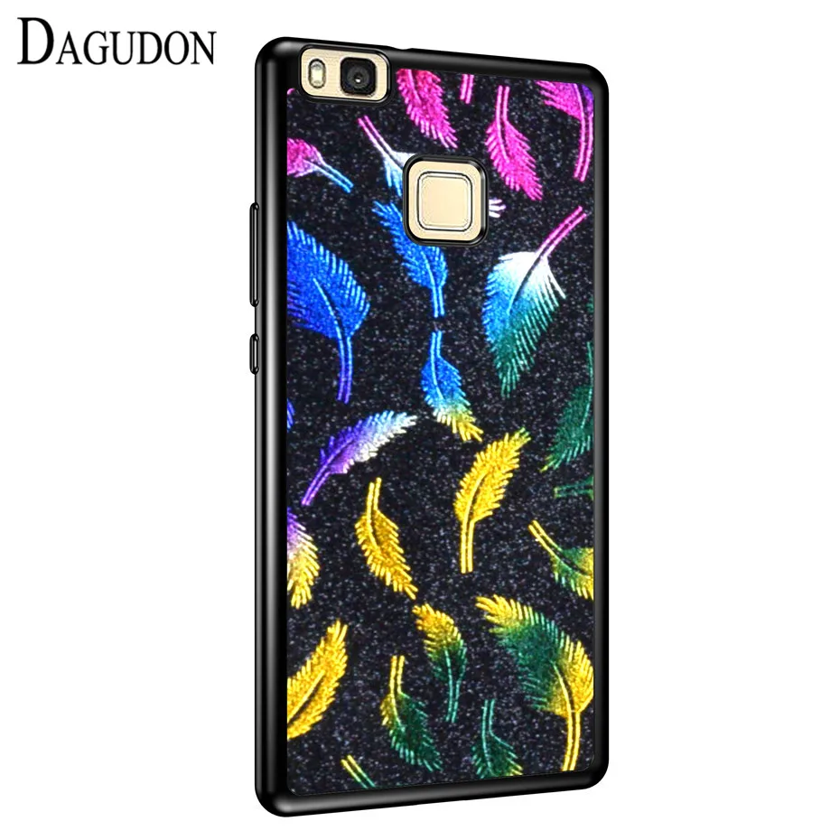 DAGUDON Glitter Cover Case For Huawei P9 Lite Luxury bling Soft Silicone Phone Back 2016 Cases |