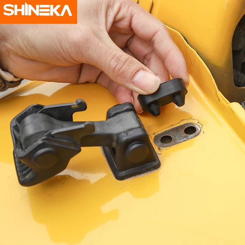 SHINEKA для Jeep Wrangler TJ 1997-2006 автомобильный крюк двигателя замок Пряжка накладка резиновые коврики аксессуары для Jeep Wrangler TJ