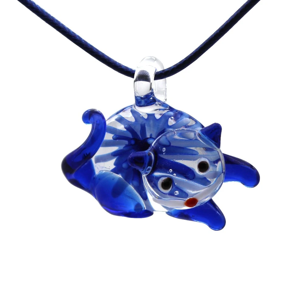 Горячая Распродажа 6 цветов ожерелье с подвеской в виде кошки ручной работы